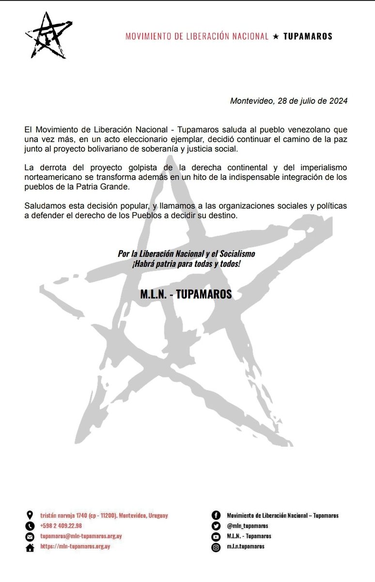 MLN - Tupamaros tweet media