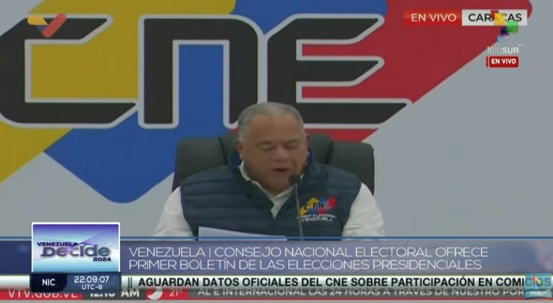 eleicoesempauta's tweet photo. 🇻🇪 URGENTE: NICOLÁS MADURO É REELEITO PRESIDENTE DA VENEZUELA 

🔴 Nicolás Maduro - 51,2%
🔵 Edmundo González - 44,2%

Boletim acaba de ser divulgado pelo Conselho Nacional Eleitoral. https://t.co/ZPQD462z18