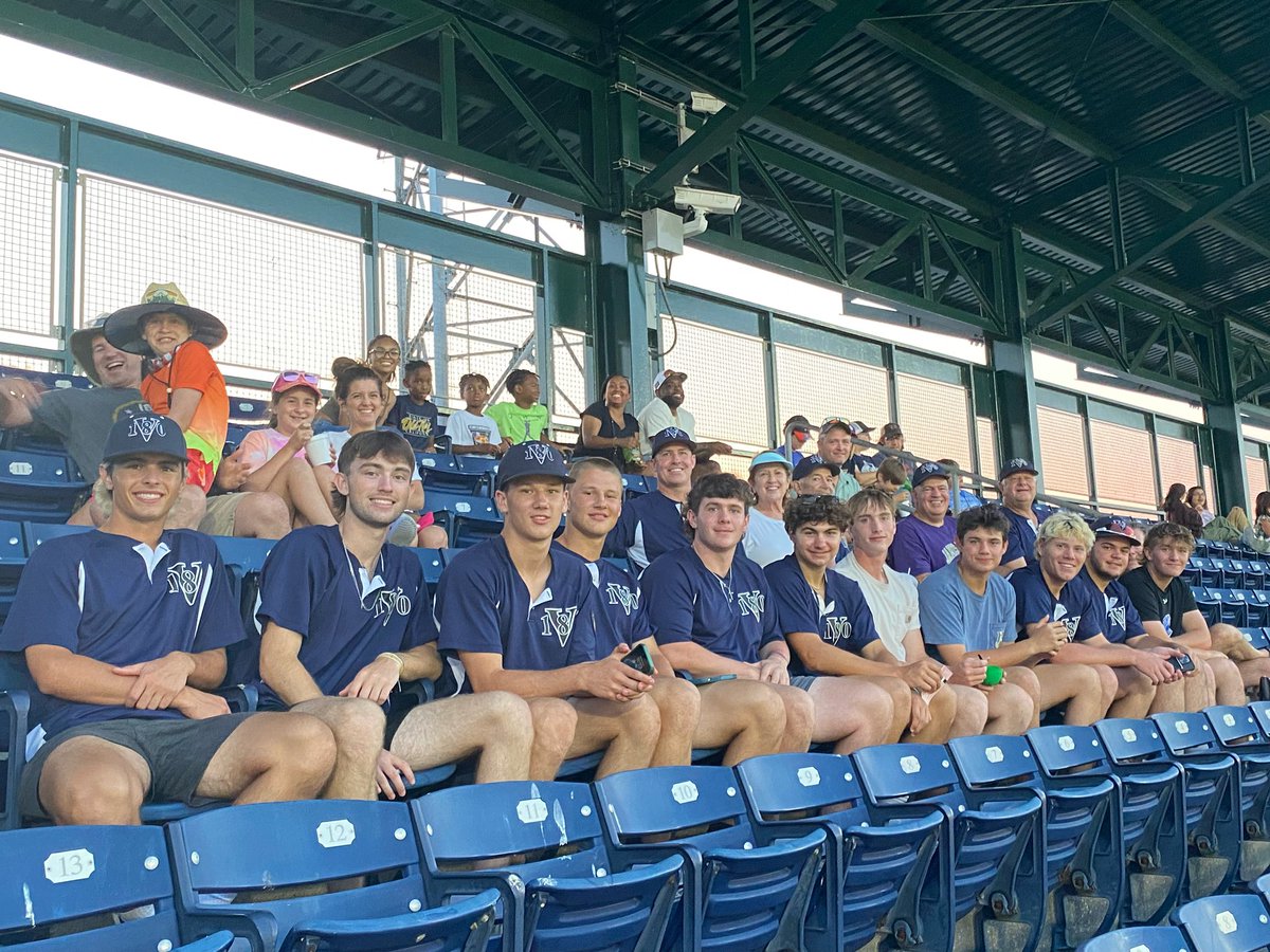 Post 180 teammates enjoy a night at the Norfolk Tides minor league game while at the VA State Tournament in Chesapeake.