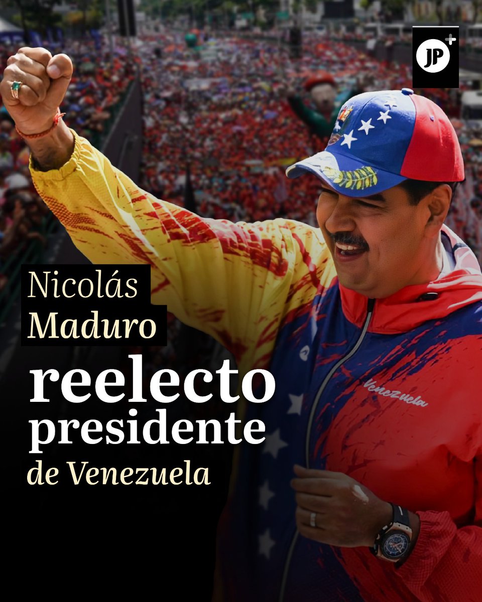 🇻🇪 Nicolás Maduro gana las Elecciones Presidenciales 2024 en Venezuela, con un 51.20 % de los votos del 80 % de Mesas Escrutadas, de acuerdo al informe del Consejo Nacional Electoral (CNE).

El candidato de oposición, Edmundo González, alcanzó el 44.42 % de los votos, y entre los