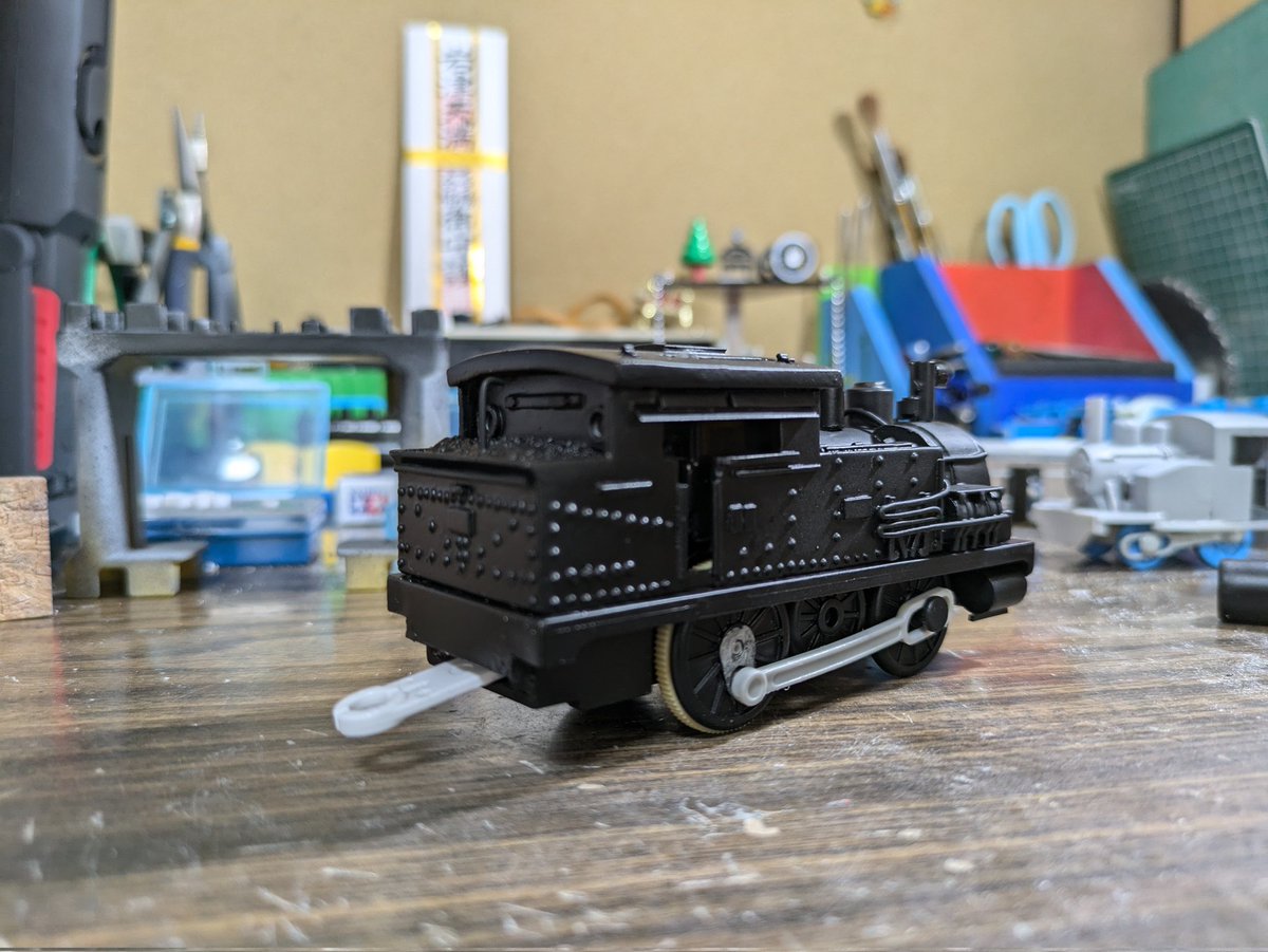 kotenjoki's tweet photo. 新作
2100形蒸気機関車2109号機
言わずと知れた｢明治の豪族｣ことB6系列の中で1番古い2100形の10号機に当たる罐です
種車はいつも通りトーマスを使用しています
今回の #戸田試運8 に向けて製作しました
 #古典蒸機よ甦れ https://t.co/Ewttx8Ot0L