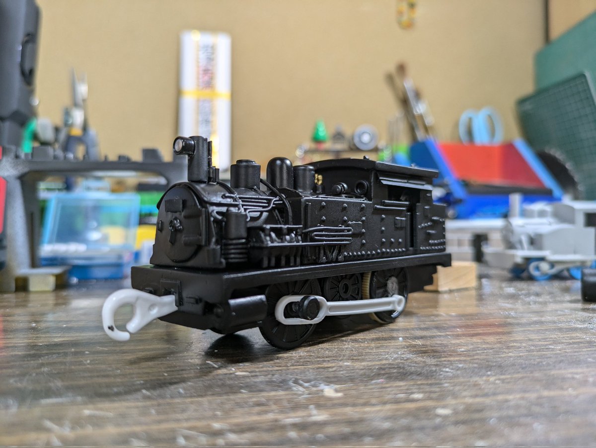 kotenjoki's tweet photo. 新作
2100形蒸気機関車2109号機
言わずと知れた｢明治の豪族｣ことB6系列の中で1番古い2100形の10号機に当たる罐です
種車はいつも通りトーマスを使用しています
今回の #戸田試運8 に向けて製作しました
 #古典蒸機よ甦れ https://t.co/Ewttx8Ot0L
