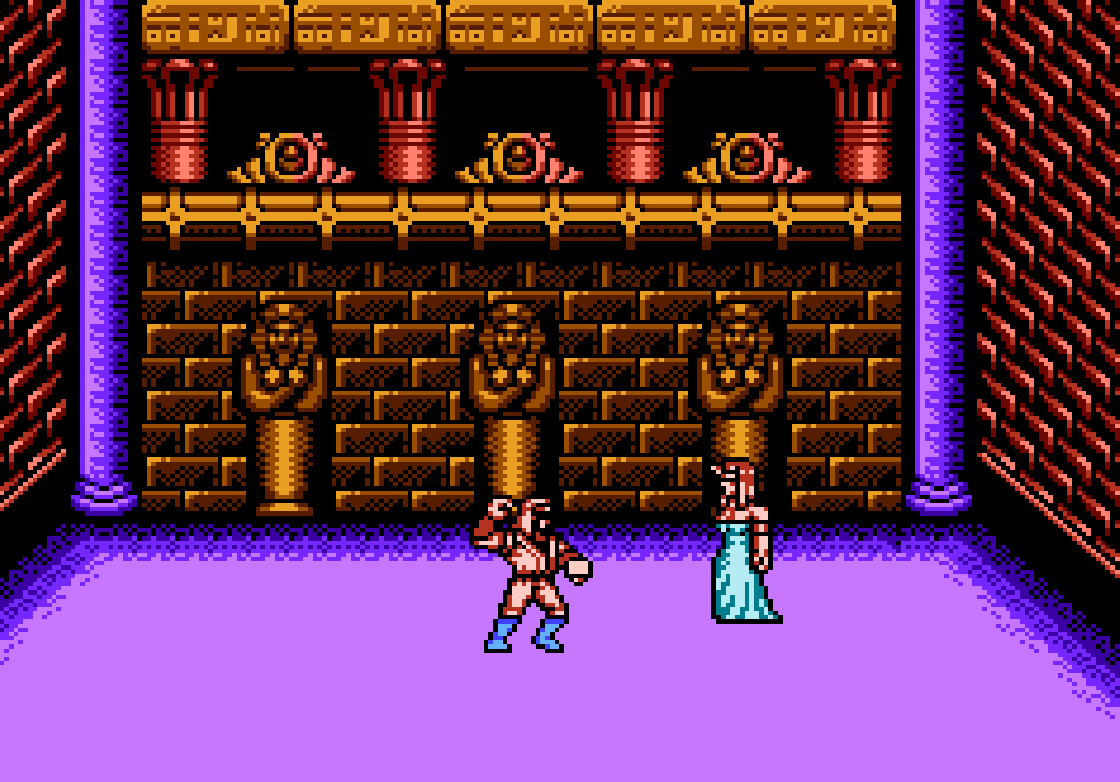 I have fought alot of hard NES end bosses  but the boss at the end of Double dragon3 has to be up there  as one of the hardest ive faced...  she teleports so much  i can barely hit her i need to find a better strat or im never taking her down