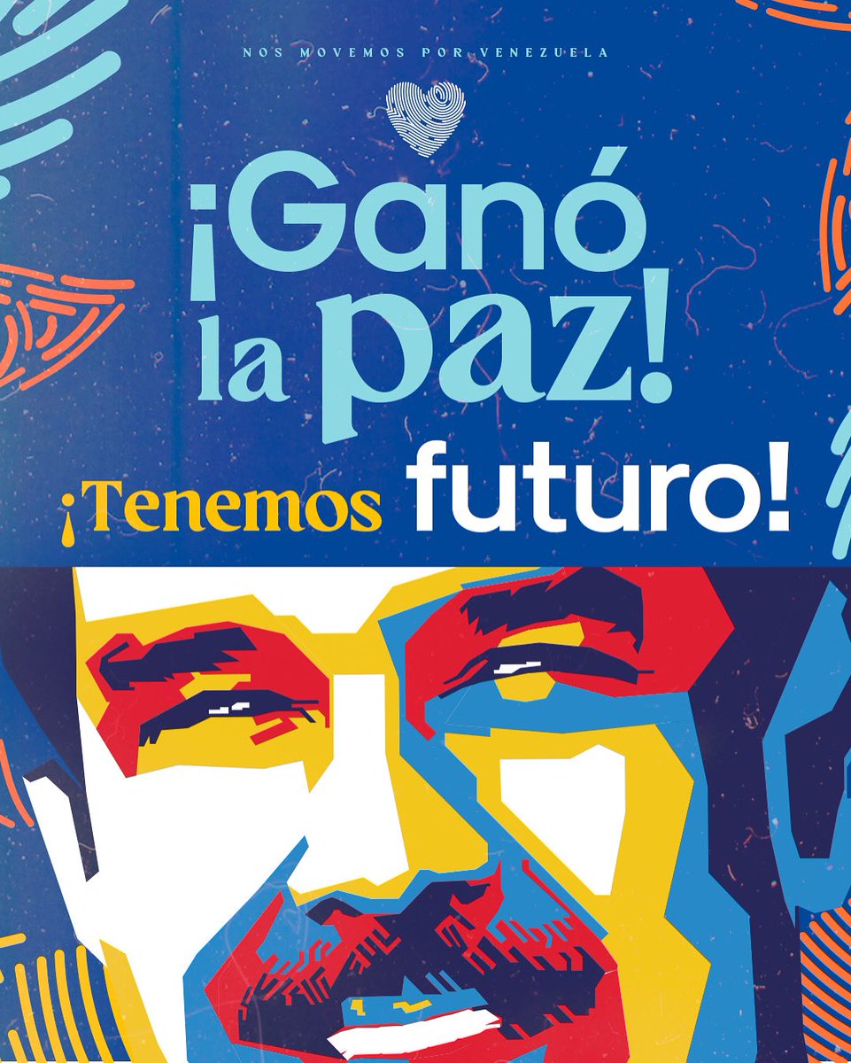 movfuturoven's tweet photo. Hoy todas y todos los venezolanos celebramos que ganó la paz, ganó la patria en honor a nuestro Comandante Chávez. Una vez más demostramos que estamos dispuestos a seguir creando un mañana lleno de prosperidad y transformaciones. 
Juntas y juntos consolidamos la victoria del presidente Nicolás Maduro Moros 🇻🇪

¡Por la paz, por Chávez, por Venezuela, tenemos #Futuro! ❤️