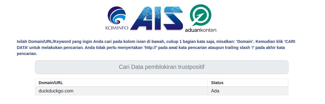 elfarqy's tweet photo. @DuckDuckGo  as search engine that was alternative to google. Why is it blocked @kemkominfo ? https://t.co/wRSpthSSl3