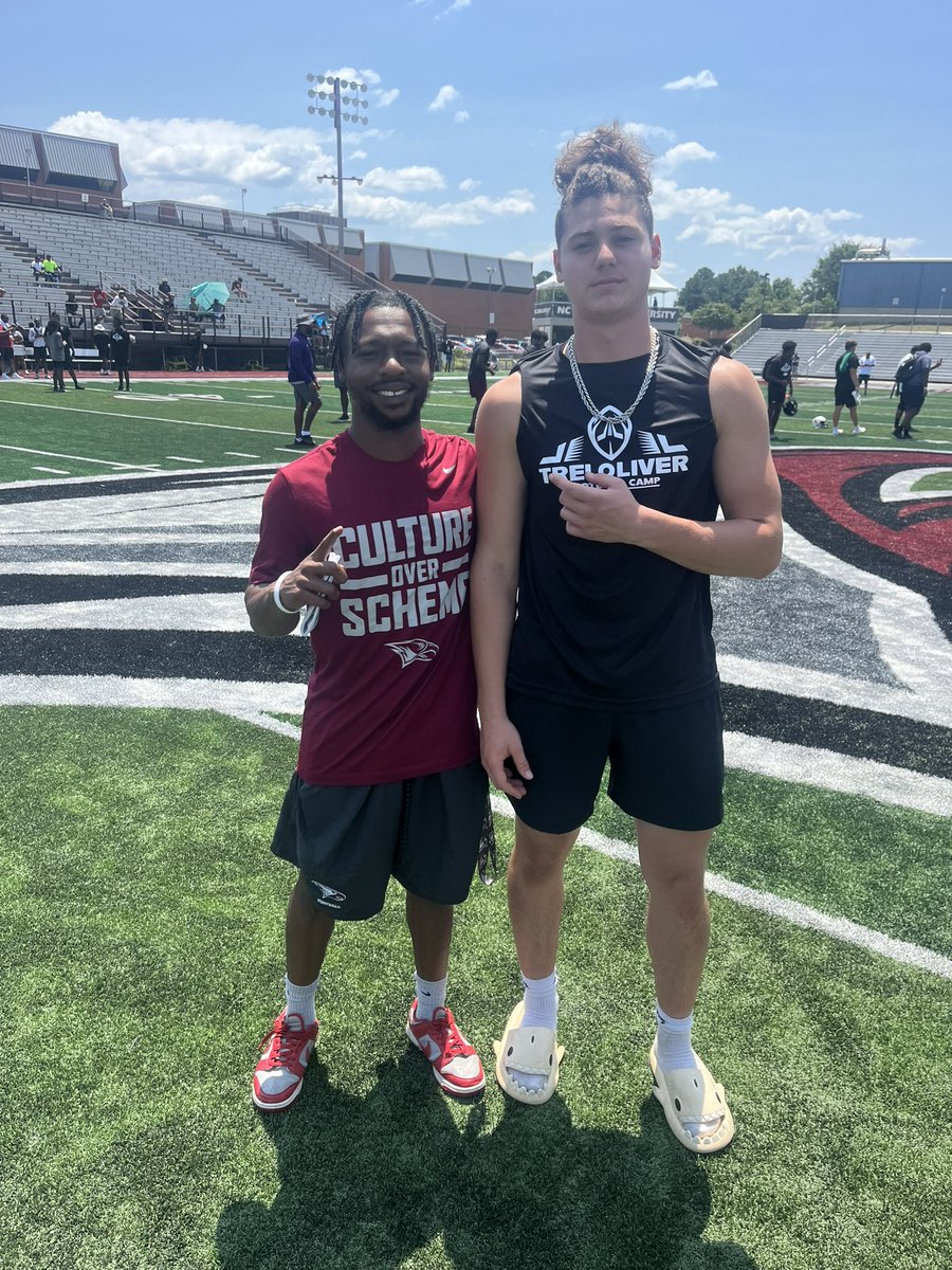 Had a great day at NCCU University football camp. Want to thank the Coaches for being out there and making it possible.