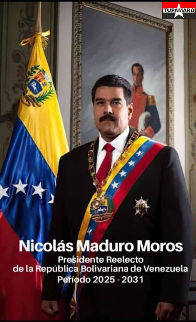 Viva la Patria de Bolivar y Chávez.

<a href="/NicolasMaduro/">Nicolás Maduro</a> nuestro presidente reelecto por el Pueblo de Venezuela.

#GanóLaPazYLaEsperanza
#TupamaroConNico