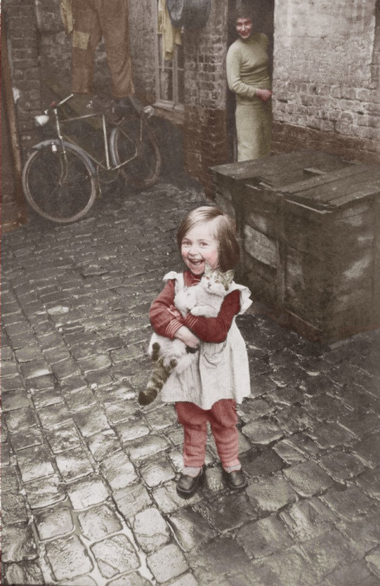 timecaptales's tweet photo. A thread of spectacular colorized photos from history, pt. 2

1. A French girl with her cat, Paris, 1959. https://t.co/XGfBXz016z