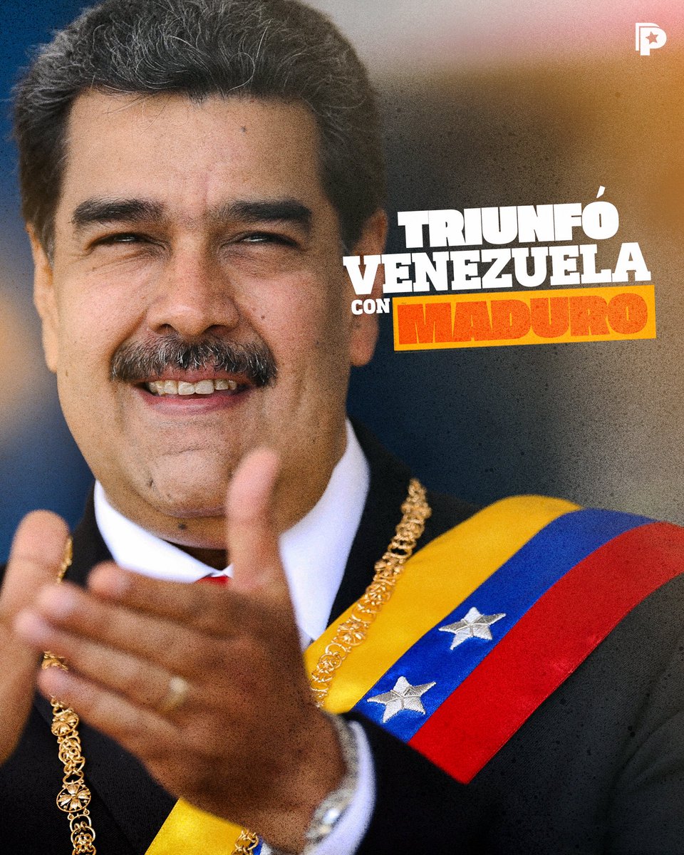 🇻🇪✊ ¡GLORIA AL BRAVO PUEBLO DE VENEZUELA!

🌟 Nicolás Maduro gana las Elecciones Presidenciales 2024 en Venezuela, con un 51.20 % de los votos del 80 % de Mesas Escrutadas, de acuerdo al informe del Consejo Nacional Electoral (CNE).