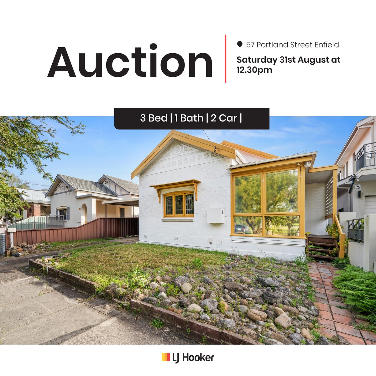 Well positioned 3 bedroom home going to Auction in Enfield
Inspect this Saturday for the first time from 12 to 12.30pm
Call Travis Jovcevski on 0421 923 662
LJ Hooker Hurstville

#LJHooker #BeBetterDoBetter #Hurstville #LouieJovcevski #TravisJovcevski #auction #enfield