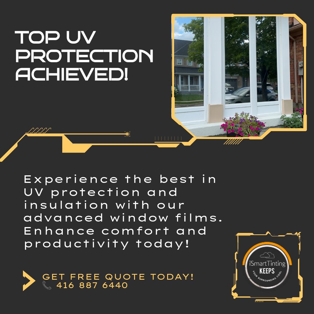 iSmartTinting's tweet image. Discover how advanced window films provide top UV protection and insulation for your spaces.
#OfficeComfort #ProductivityBoost #TintingSolutions ##Peel #WindowTinting #TintedWindows #HeatReduction #GlareControl #EnergyEfficiency #UVProtection #TintedOffice #TintedHome #TintNearMe