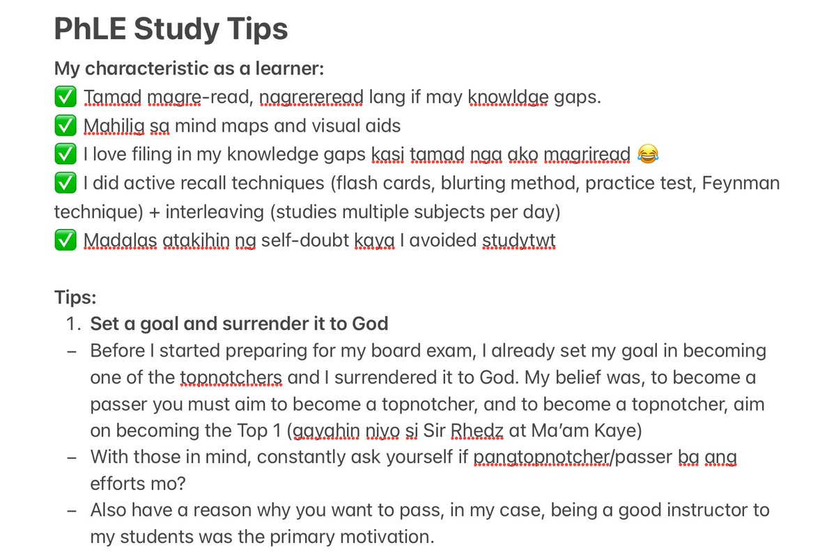 the_RomBarbado's tweet photo. 🤓PhLE Tips from an April 2024 PhLE board passer🤓 https://t.co/14xfvf19w6