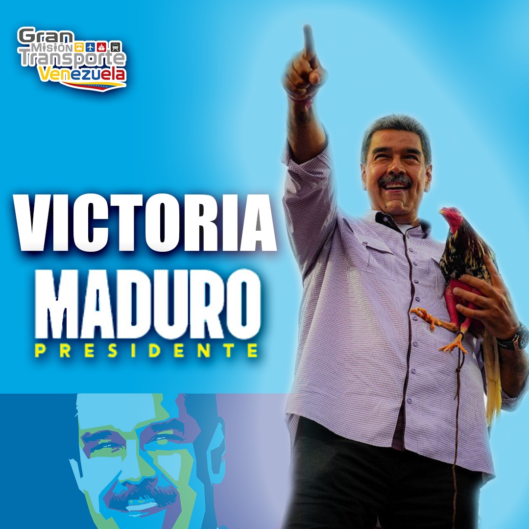 mintransporteve's tweet photo. ¡La #GMTVzla felicita al Pdte. @NicolasMaduro! Augurando que en este nuevo periodo presidencial, nuestro conductor de victorias guíe a los venezolanos hacia la consolidación de la Patria, que una vez soñó nuestro Libertador Simón Bolívar ¡Hasta la victoria siempre!
#GanóLaPazYLaEsperanza