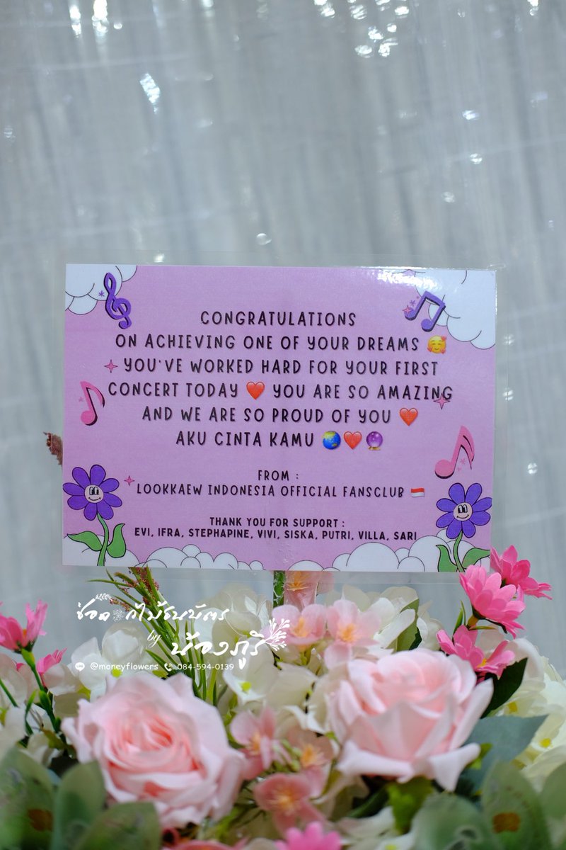 purimoneyflower's tweet photo. LOOKKAEW ENDLESS LOVE 27
🙏Thank you very much. @Lookkaew_INA
For trusting us to create this special gift. Give it to your significant other.
#lookkaewkamollak #AndaLookkaew1stConcert
#moneyflower #moneybouquet #Moneycake #moneygift #floweranniversary
#ช่อดอกไม้เงิน https://t.co/Lg6nUS4S2H