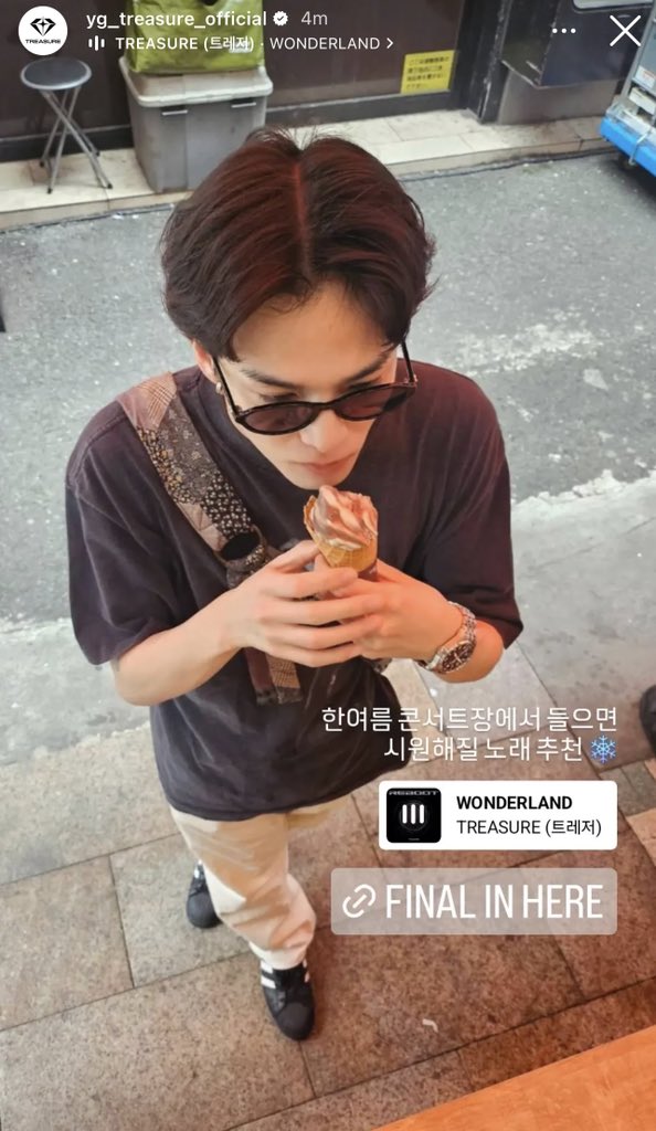 BeastCrypto_678's tweet photo. ASAHI on TREASURE IG’s story🍦🤍

“한여름 콘서트장에서 들으면 시원해질 노래 추천❄️” https://t.co/IpWDre4Wsx