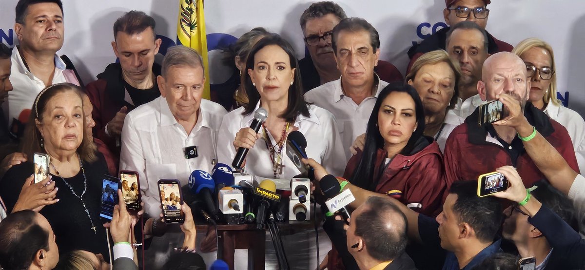 NTN24ve's tweet photo. "No solamente los habíamos derrotado moralmente, políticamente sino que hoy los derrotamos electoralmente": María Corina Machado https://t.co/1FetHasL4O
