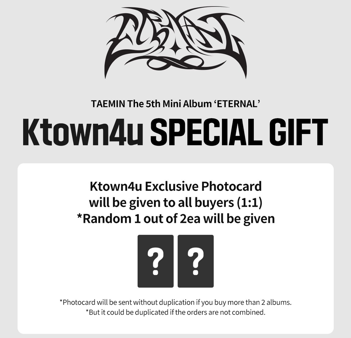 taemindonation's tweet photo. [TAEMINDONATION x @Ktown4u_com discount] 

• 23% off through the link
• 1 of 2 ktown4u pob photocard (1:1)
• an ad for taemin will be run for 7 days at Ktown4u coex! 

discount link open until 8/19, 9am kst!

https://t.co/KWSkXfDYdK

#TAEMIN #태민 #Taemin_Eternal @Taemin_BPM https://t.co/aE0pwcgYVy