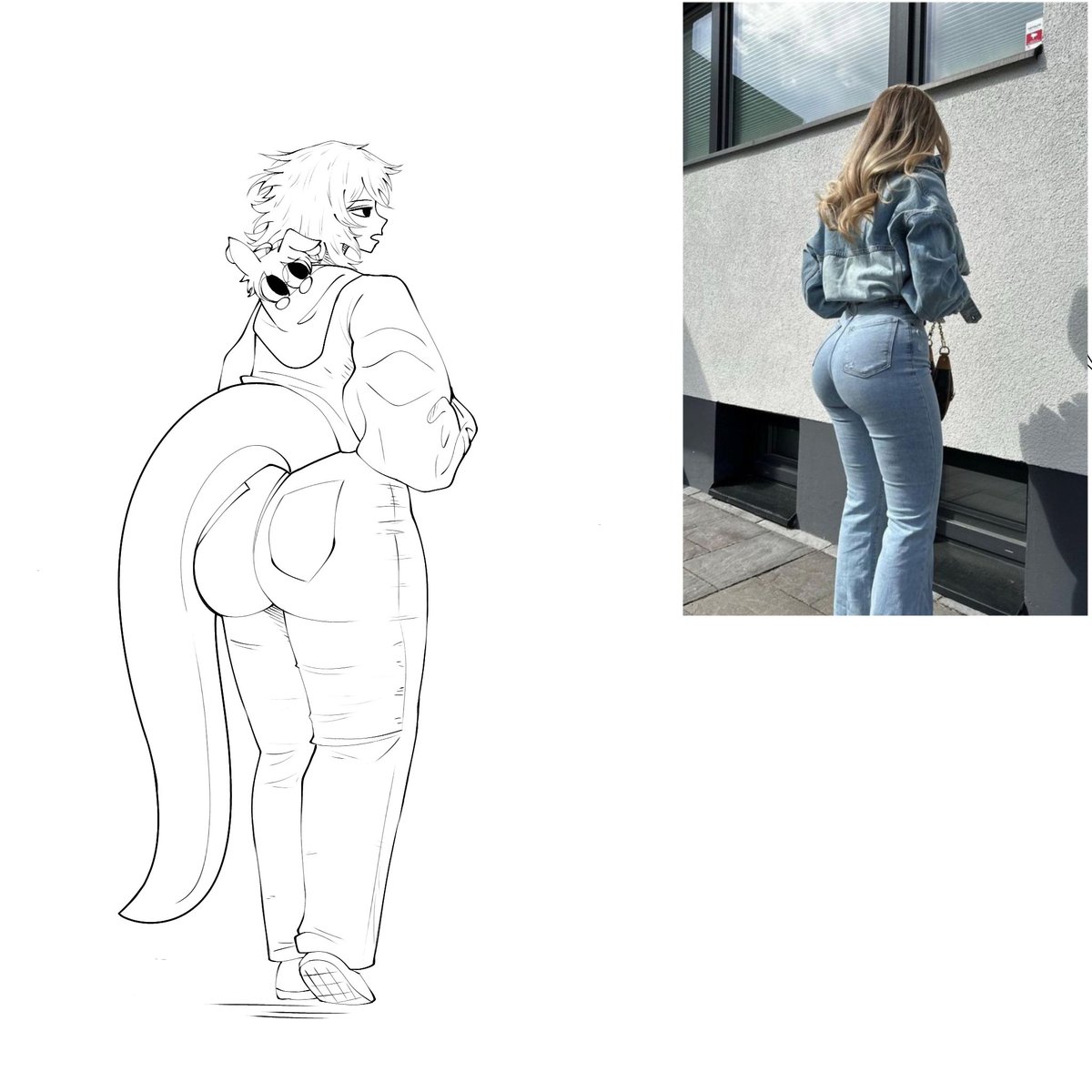 Quick! A reptil in jeans!