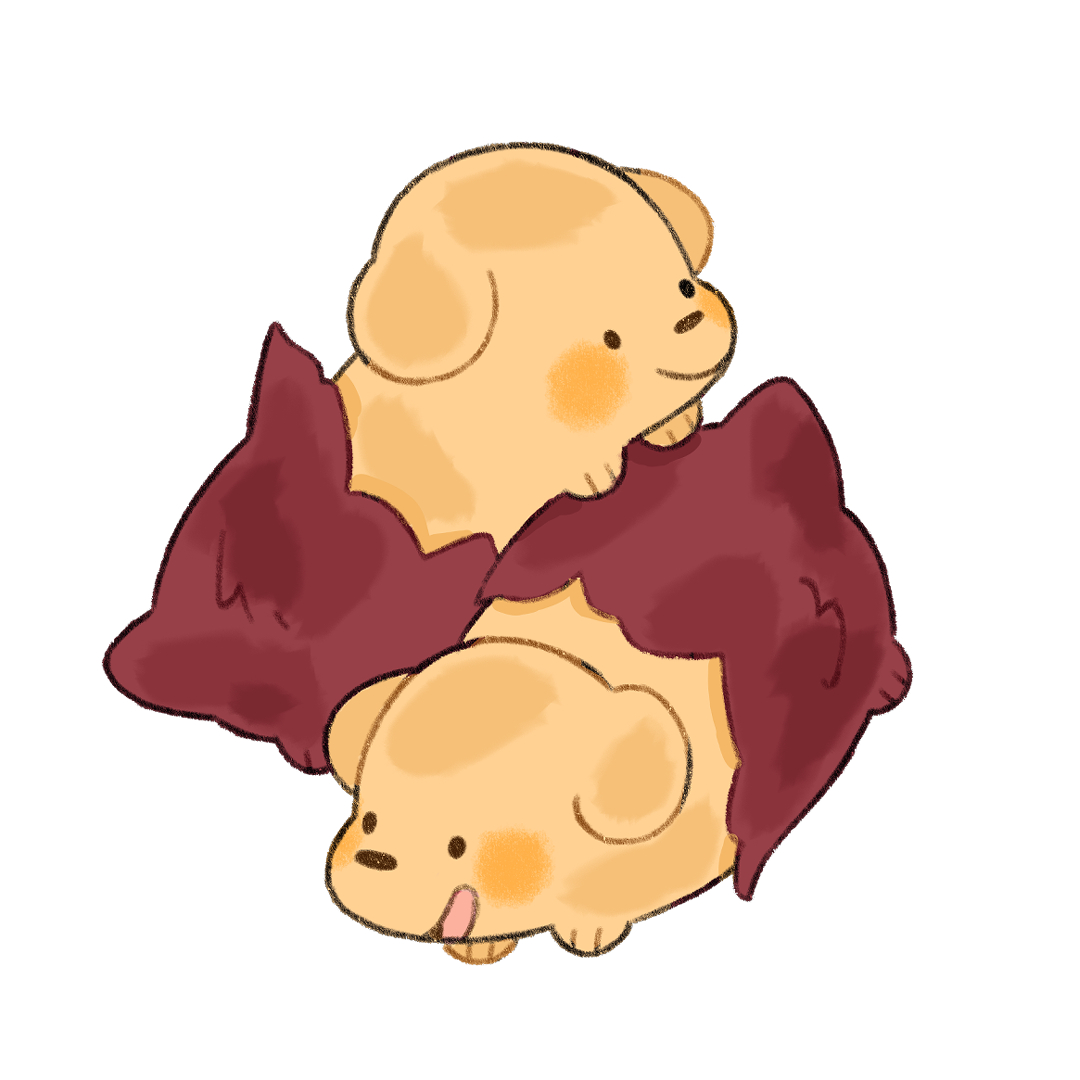 A couple of baked sweet puptatoes!