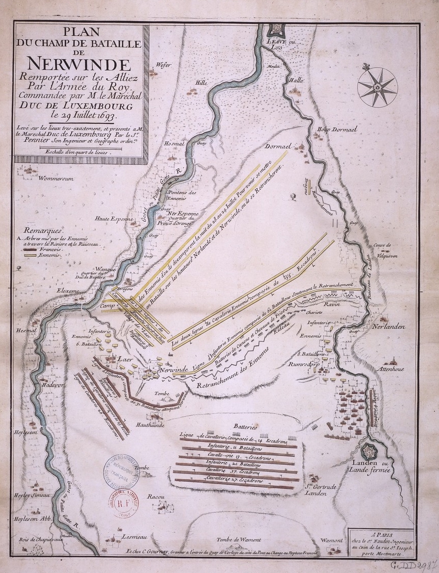 FrenchD29297's tweet photo. La victoire française à Neerwinden, bien que décisive, n'est pas exploitée à fond. L'épuisement empêche les Français de poursuivre l'ennemi en déroute. La guerre continue encore plusieurs années. La bataille reste l'une des plus sanglantes du XVIIe siècle. #Victoire https://t.co/5TkPjvc9XQ