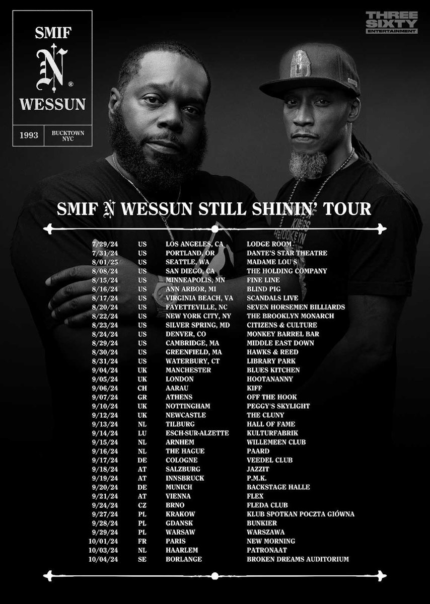 TheOGWCR's tweet photo. Smif-N-Wessun Announce “Still Shinin’ Tour”   to Bless 30 Years in Hip Hop Anniversary https://t.co/QKJhhifJzd #hiphopnews #westcoaststyles https://t.co/nzv0pxdWrf
