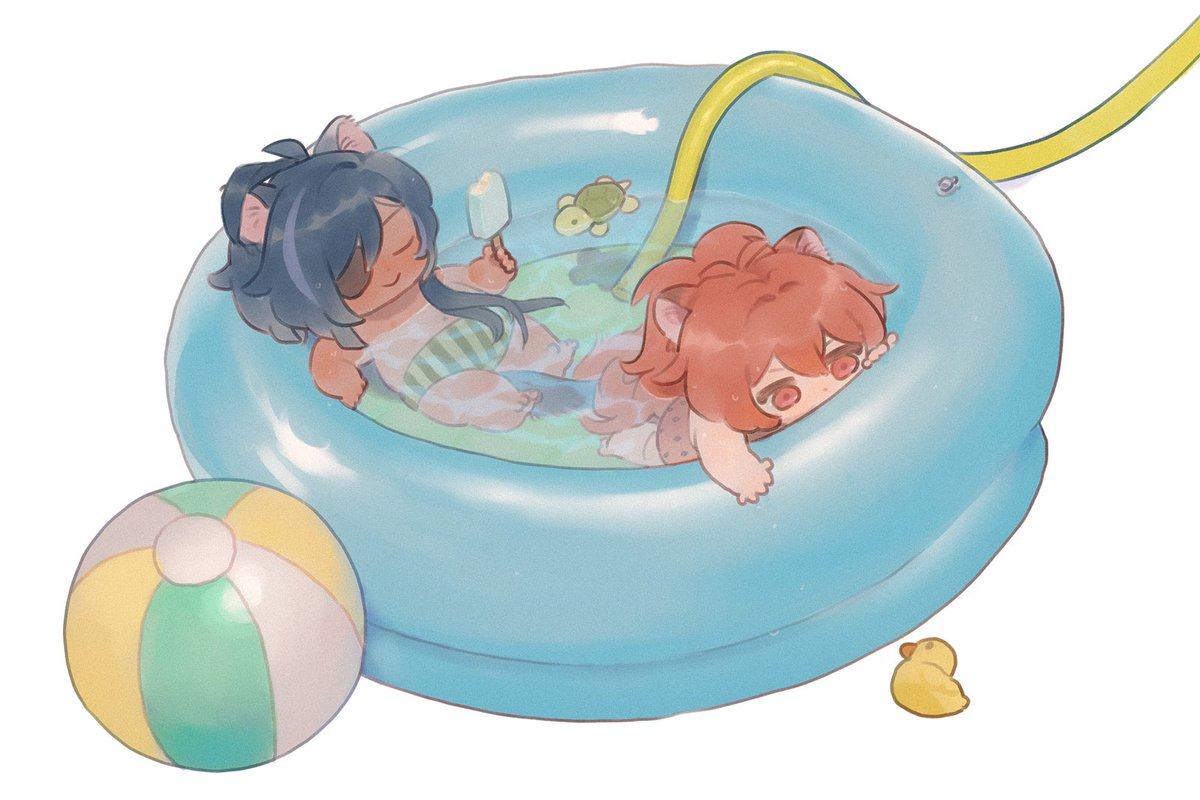 ディルック(原神) ,ガイア(原神) 「 」|にのイラスト