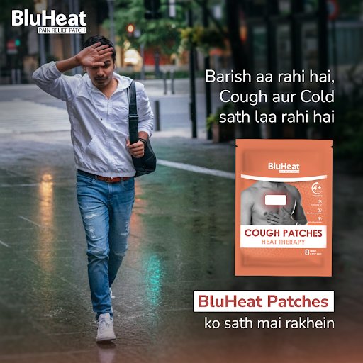 BluheatPatch's tweet image. Barish toh aa rahi hai lekin ye cold aur cough ko paas mat aane dena, BluHeat ko apne paas rakhna! 🤧😍

(Pain Relief Patches, Bluheat Pain Relief, Cough relief, Easy to use, Cough patch, Rainy Season)

#BluHeatPatch #BluHeat #PainPatch #ReliefPatch #corporatelife #coughpatch