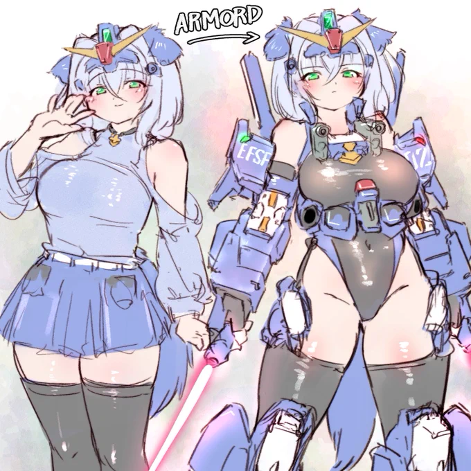 ブルーデスティニー2号機を愛しています。 でもアンクシャに浮気中。 #私はこういう絵師です見た絵師全員参加