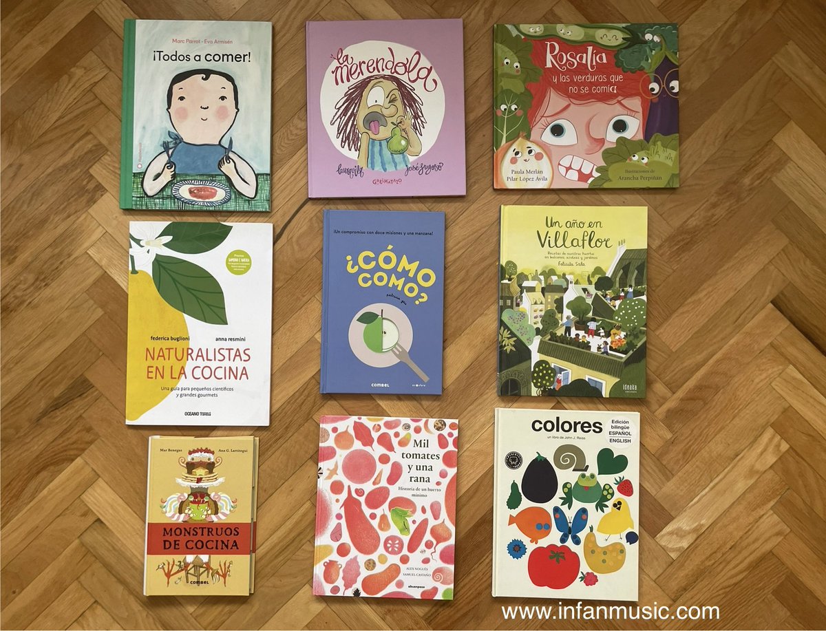 Libros infantiles para alimentarnos mejor🥦, sea con información o entre risas. 

Buscando hacer una propuesta de desayuno saludable en el colegio 🍡, nos hemos ido encontrando con todos estos interesantes títulos.

📚Libros para una alimentación saludable infanmusic.com/libros/libros-…