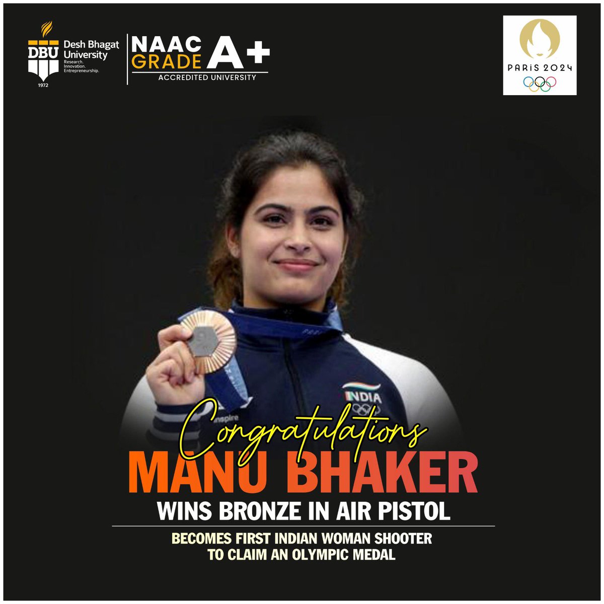 harshsada's tweet photo. Proud Moment 
@realmanubhaker https://t.co/jGoQuYm2Vn