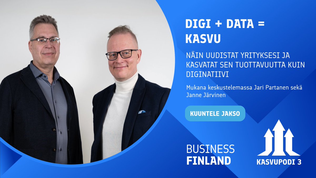 Kasvupodin jaksossa keskustellaan mitä voimme oppia pelifirmoilta, hyödynnämmekö Suomessa tekoälyä tarpeeksi ja kuinka digitaalisilla ratkaisuilla kansainvälistytään. 

Kuuntele jakso  🎧 direc.to/kJXV