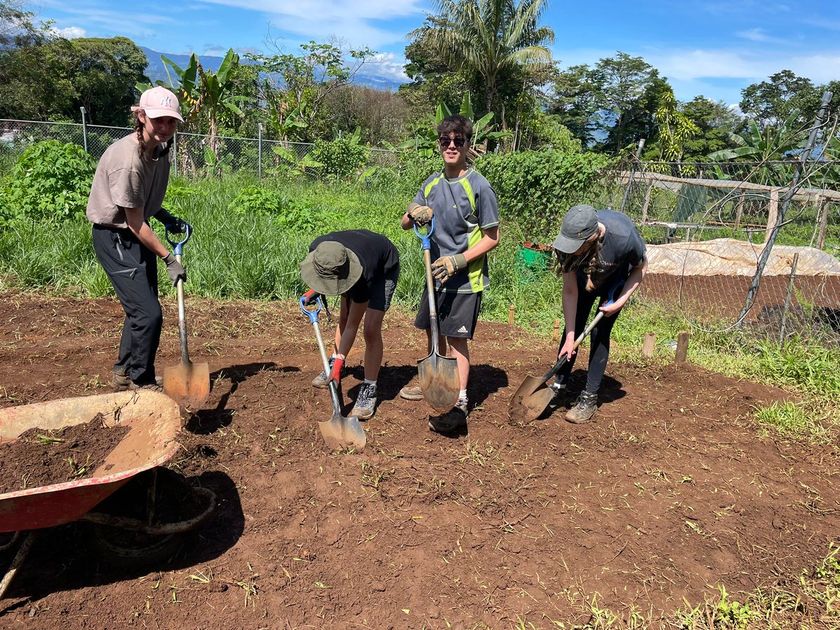 JohnPortSpencer's tweet photo. Costa Rica: #TeamDanta were back on top form today with project work. Teams rotated between bagging soil for seedlings and digging terraces. Weather was hot and humid with less rain so some went to play volleyball. Tomorrow we leave for the beach camp and sleep in hammocks. https://t.co/G6xQggBDFt