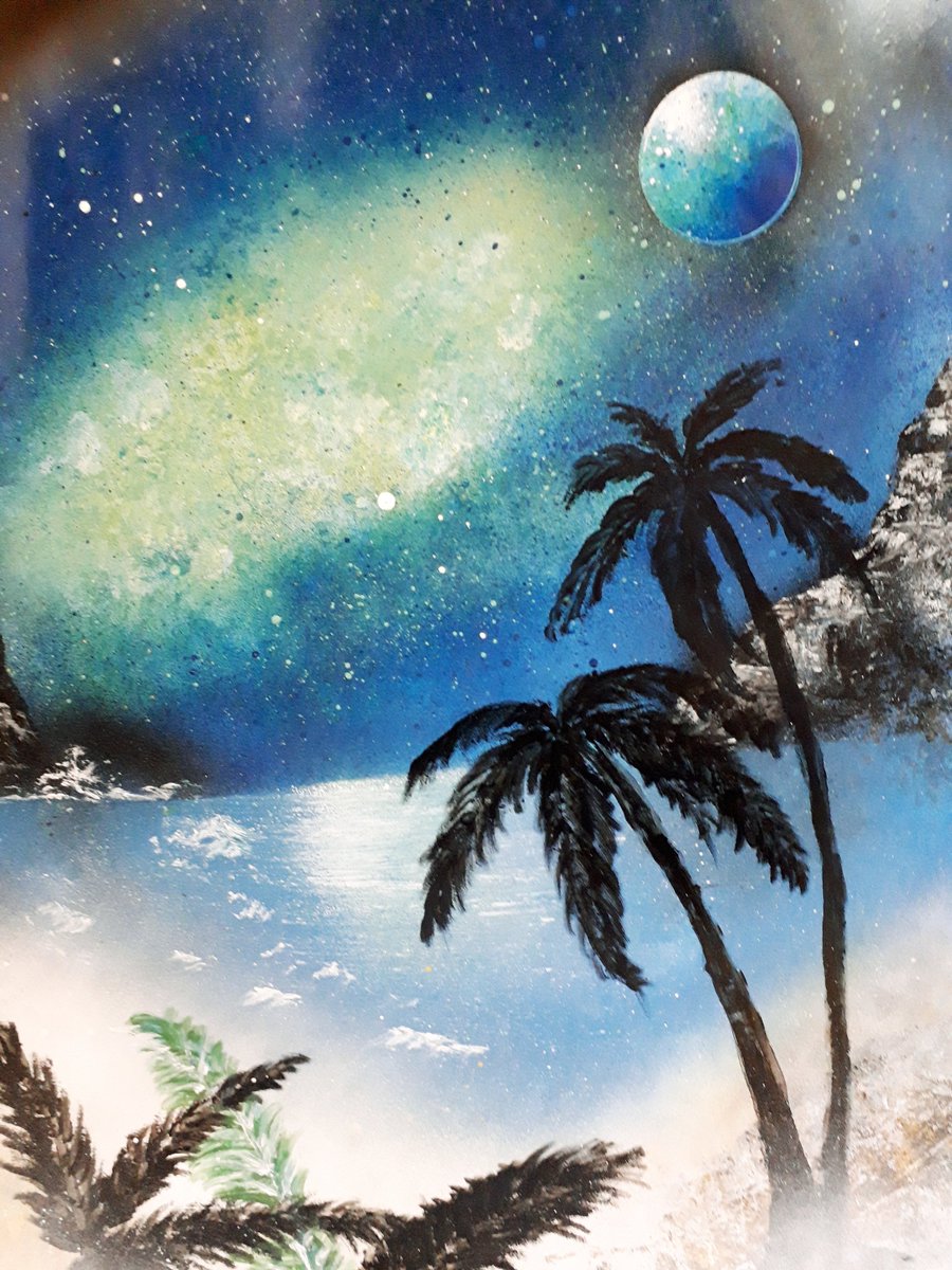 KarinBase's tweet photo. #art　#spraypaintart
#アート  #絵　
#絵師さんとつながりたい 　#海 https://t.co/2o8VD3j7BQ