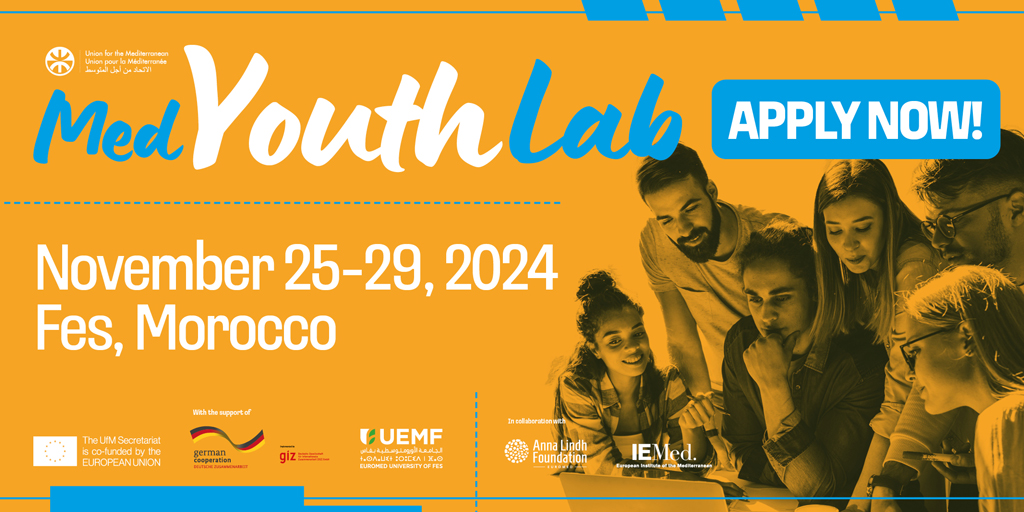 🚀 Applications now open for #UfMMedYouthLab2024! 🌟 

 Are you between 18 and 29 years old and from a UfM member state? Ready to boost your project skills? 🛠️💡 This is your golden ticket! 🎫 

Apply now: ufmsecretariat.org/ufm-med-youth-…