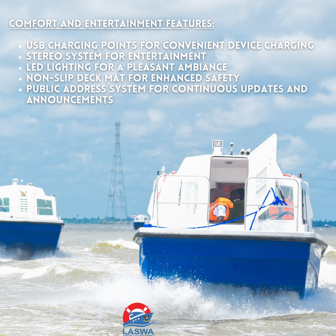 TalktoLaswa's tweet photo. Get ready to ride the waves of excellence with the latest advancement in water transportation.

Introducing the OMI-BUS, a cutting-edge, high-capacity commercial ferry proudly built in Lagos State and designed for ultimate comfort, https://t.co/wewrZxWk4U