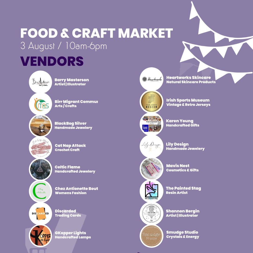 BirrVintage's tweet image. Our Vintage Week Market will back on Green Street and in The Chestnut this Saturday!
​
Ramble through stalls featuring sumptuous food, creations by artists, enjoy performances by our Vintage Buskers and more!

🔗 birrvintageweek.com/market