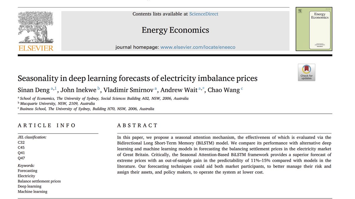 Andrew Wait (@andrewwait2006) on Twitter photo See my latest paper with Sinan Deng, John Inekwe, Vladimir Smirnov and Chao Wang in Energy Economics on forecasting imbalance electricity prices in the UK <a href="/USydneyEcon/">Uni of Sydney Economics</a> #fass #usyd See my latest paper with Sinan Deng, John Inekwe, Vladimir Smirnov and Chao Wang in Energy Economics on forecasting imbalance electricity prices in the UK <a href="/USydneyEcon/">Uni of Sydney Economics</a> #fass #usyd