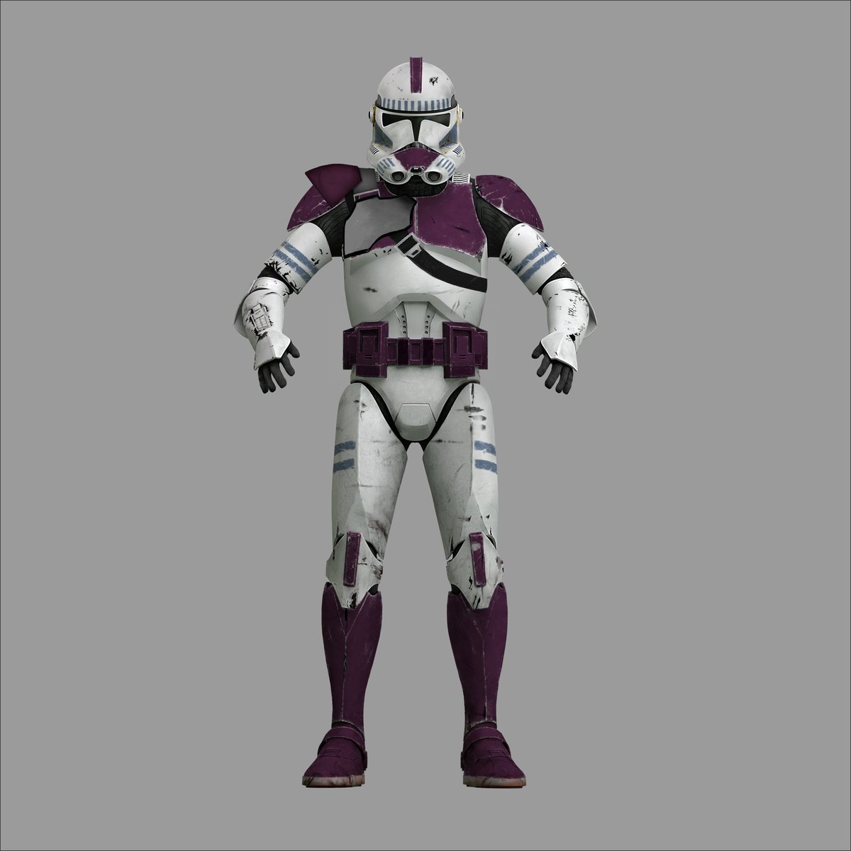 Bjohnno7567's tweet photo. Something slightly more obscure; here’s the 187th Legion Clone Trooper!

I’ve done 3 Variants. The first is my interpretation of how they should appear in ROTS style. The second is a standard trooper without gear. The third is based on the original action figure.

Enjoy! https://t.co/yqyr5Cbx6B