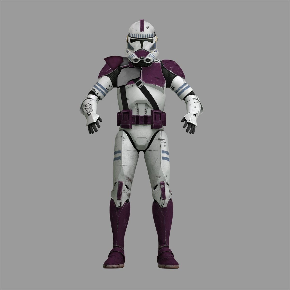 Bjohnno7567's tweet photo. Something slightly more obscure; here’s the 187th Legion Clone Trooper!

I’ve done 3 Variants. The first is my interpretation of how they should appear in ROTS style. The second is a standard trooper without gear. The third is based on the original action figure.

Enjoy! https://t.co/yqyr5Cbx6B