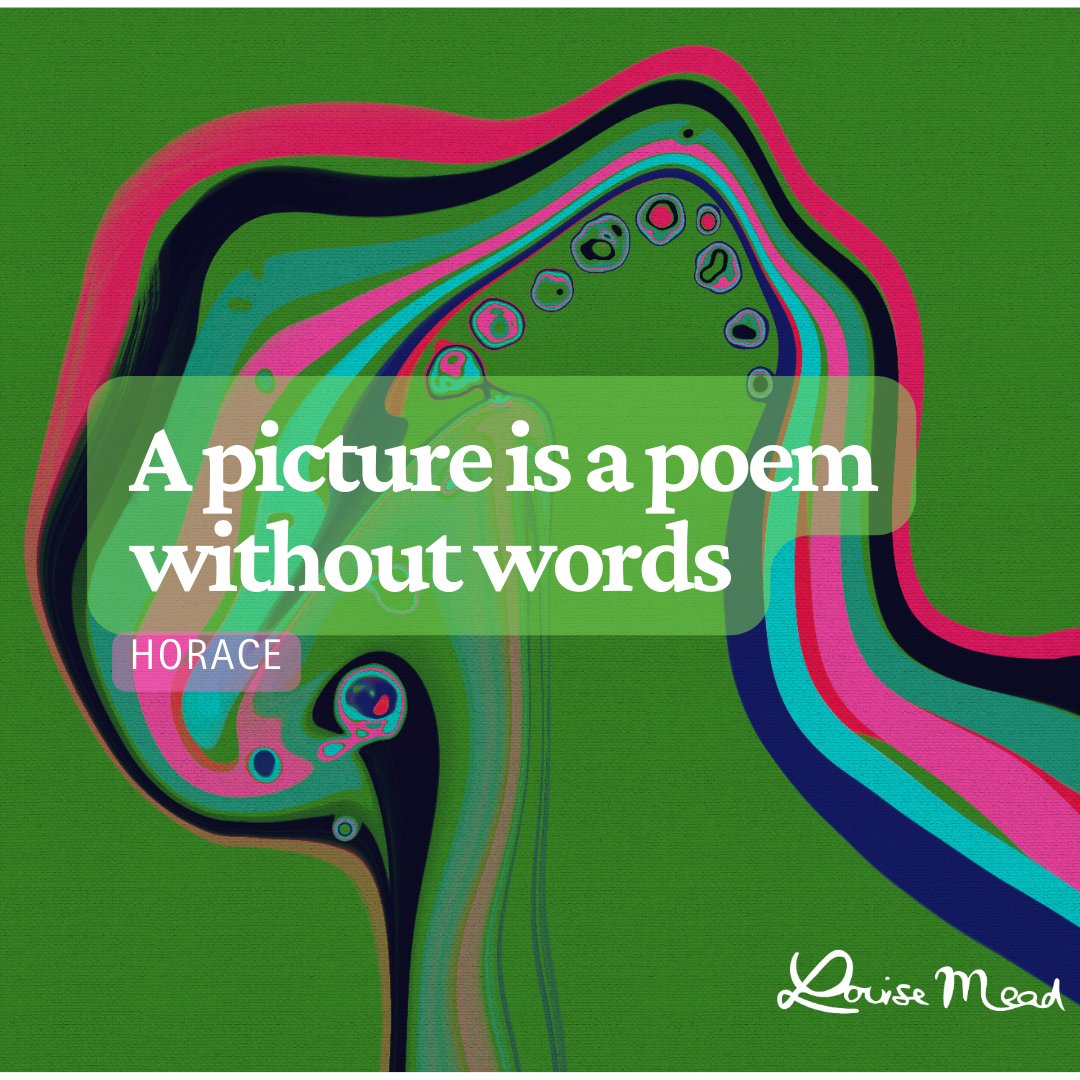 LouiseMeadArt's tweet photo. A picture is a poem without words
HORACE
Art by Louise Mead
#quoteoftheday #artyquotes #artistquotes #inspiration #art #abstracter #abstract #louisemead #artlover #creativity https://t.co/UwxgiiShwH