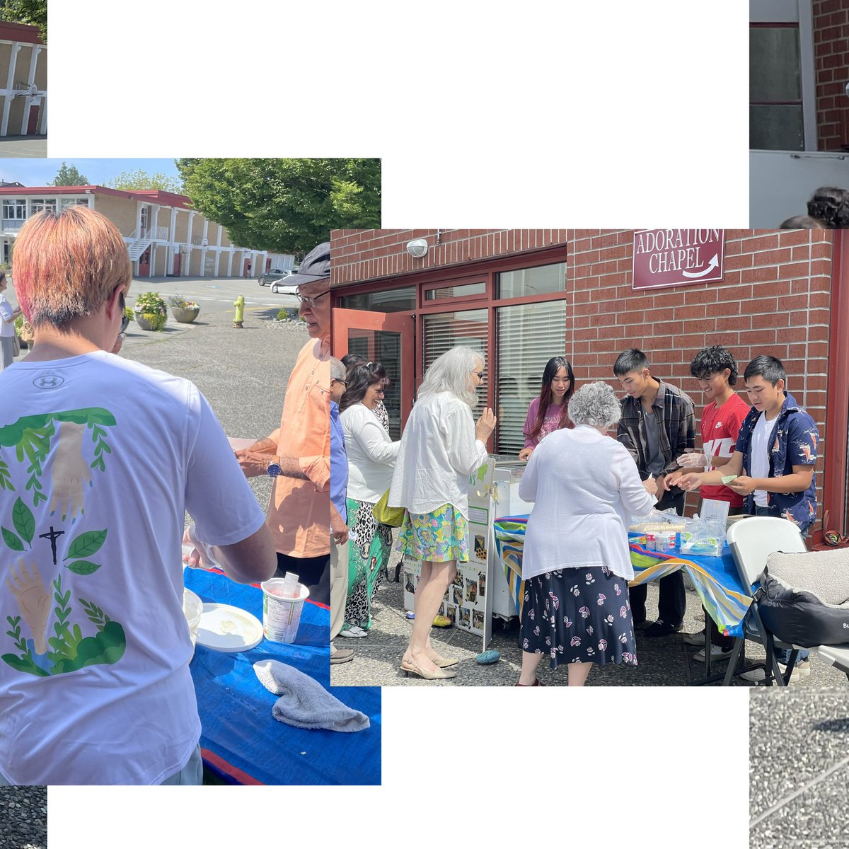 BridgingGen's tweet photo. In honor of the 4th World Day of grandparents and the elderly along with the feast of Saints Anne and Joachim, our seniors 65+ enjoyed a sweet treat after mass earlier today 🍦

How often do they get away with freebies these days anyways? @LaityFamilyLife 

#ChildlikeHearts https://t.co/ST5kwrv8Qa