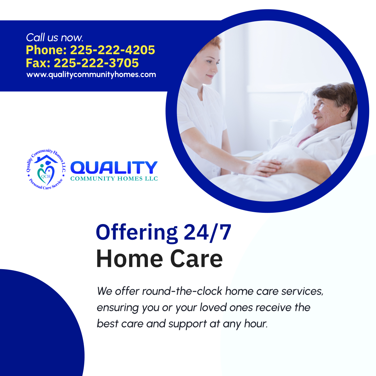 QualityHomesLLC's tweet photo. Need continuous care at home? We provide 24/7 home care services to ensure you or your loved ones are always well taken care of. Call us! 

#GreensburgLA #HomeCare #24HourCare https://t.co/byzIgRdyFo