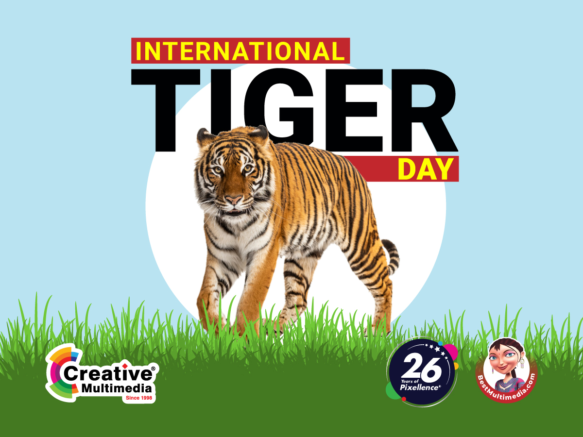 dsncreative's tweet photo. International Tiger Day!-#Creativemultimediagroup 

"The continued existence of wildlife and wilderness is important to the quality of life of humans." https://t.co/5zcYK2nG08
