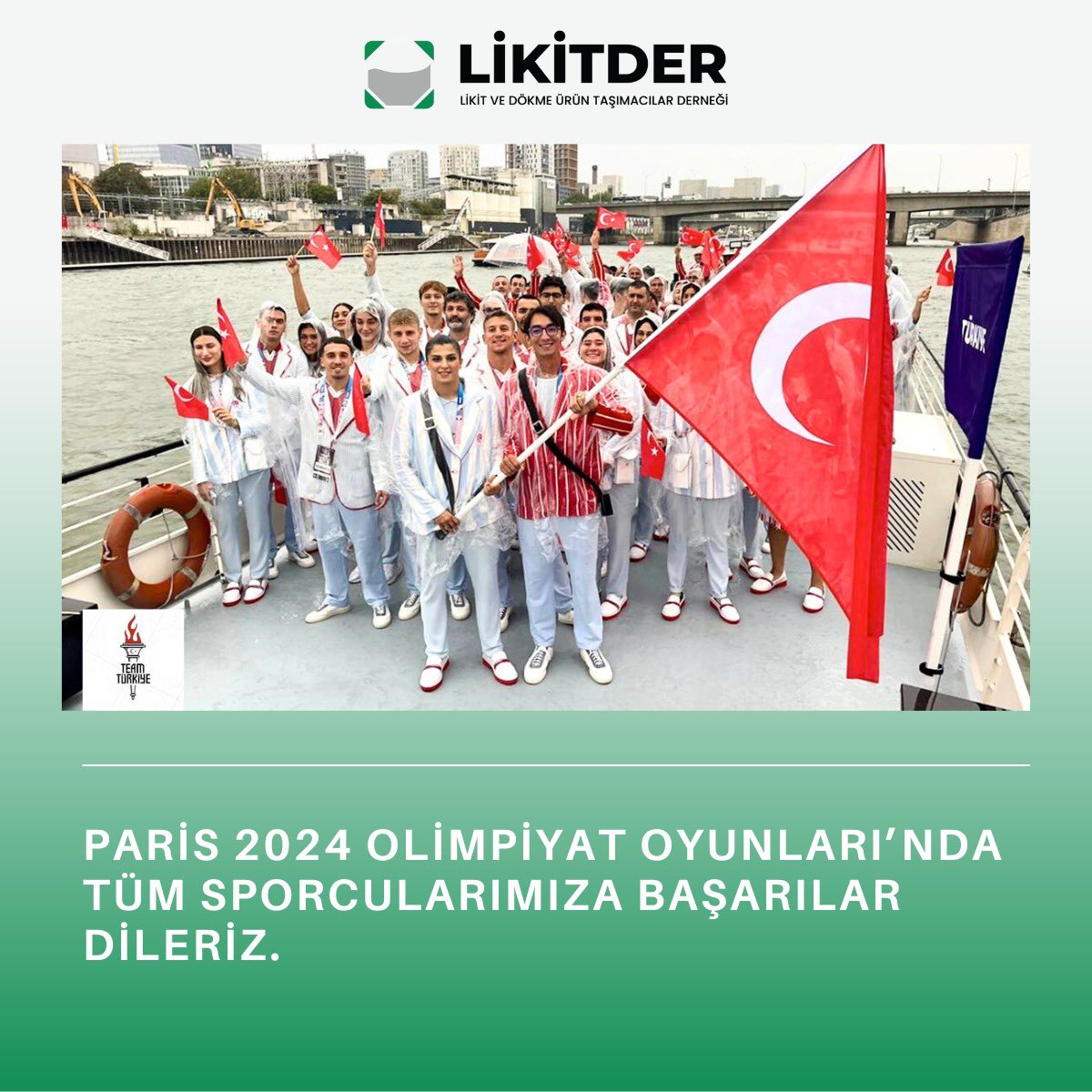 likitder's tweet photo. Paris 2024 Olimpiyat Oyunları’nda tüm sporcularımıza başarılar dileriz.

#Paris2024Olimpiyat #TeamTurkiye https://t.co/qqivJBtIn6