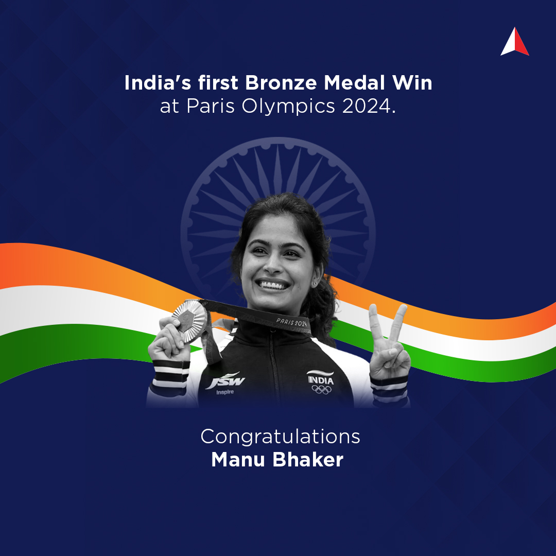 kesariselect's tweet photo. A moment of pride for India! Congratulations to Manu Bhaker for winning the bronze medal at the Paris Olympics 2024! Best wishes to all our incredible athletes representing India.

#ParisOlympics2024 #OlympicHeroes #ProudIndian https://t.co/NUdg5mvssa