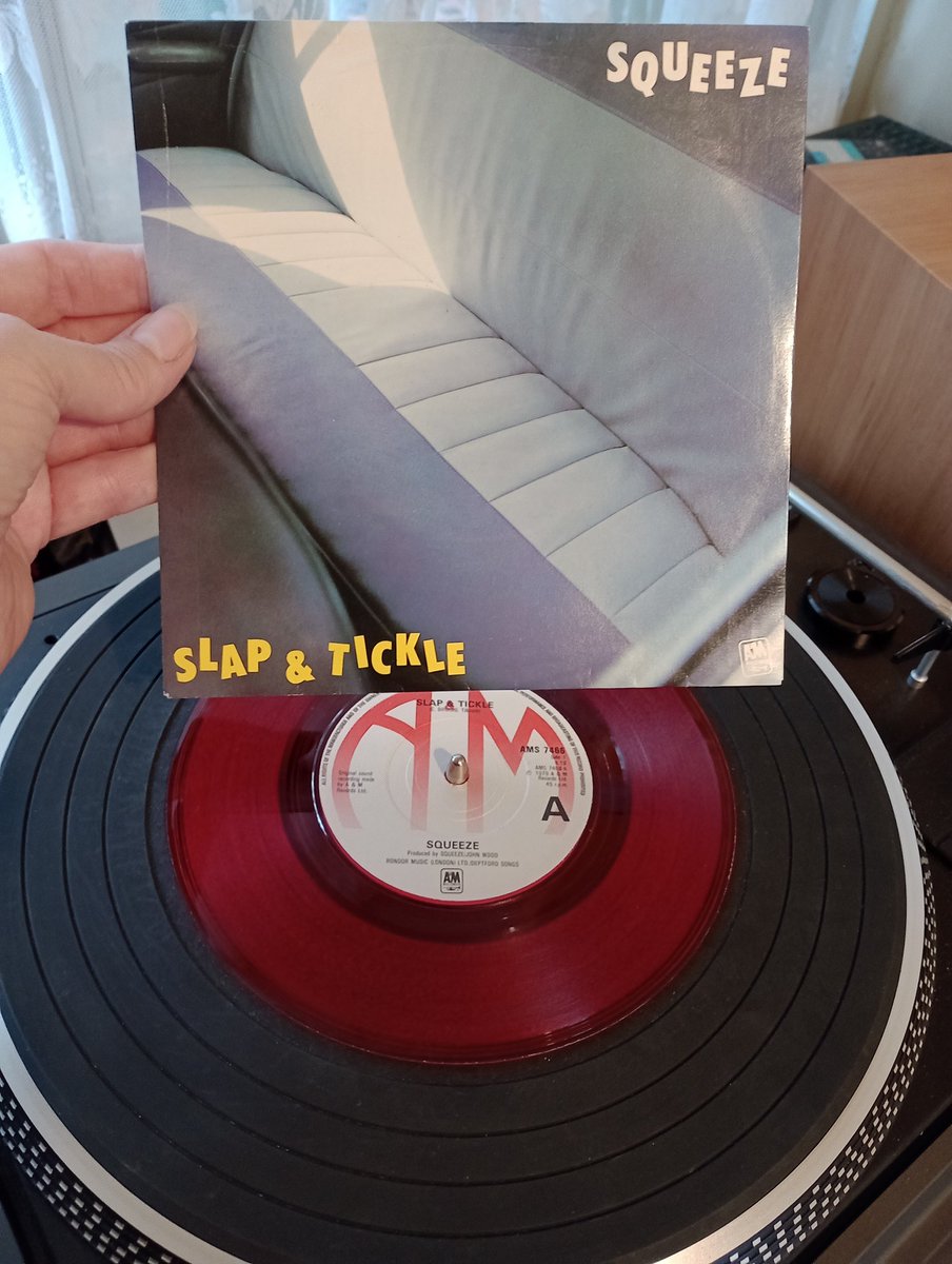 "She was frigid like a bible, when she met her boyfriend Michael, he took her in his Zephyr, they sat like salt and pepper..." ❤️ Good morning, spinning the fabulous #Squeeze #SlapAndTickle (1979) on beautiful red vinyl.❤️ Wishing you all a very Happy Monday and new week!!xx ❤️