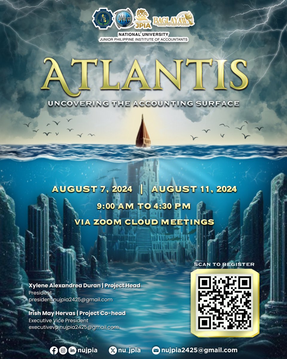 nu_jpia's tweet photo. Explore the world of Atlantis with us as we ride our boats and take a stroll on the Accounting surface! 🌊✨

#Prologue1
#NUJPIA2425
#NUJPIABaglayaw
#SoaringTheDawnOfVictory https://t.co/GAVkTFwUEn