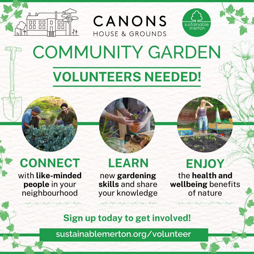 SMGrowingSpaces's tweet photo. Would you like to help create a #garden for all the community to enjoy? Join a small team of volunteers to work together to maintain and develop the community garden at Canons House and Grounds. No experience necessary. @SustainableMert 
https://t.co/QRexLx5LyC https://t.co/FnFYdaLfpN