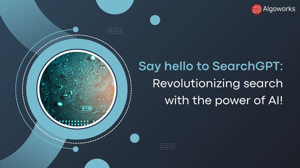 algoworks's tweet image. Ready to find answers like never before?

#SearchGPT #searchai #search #ChatGPT #openai #GPT #Tech4All #DigitalTransformation