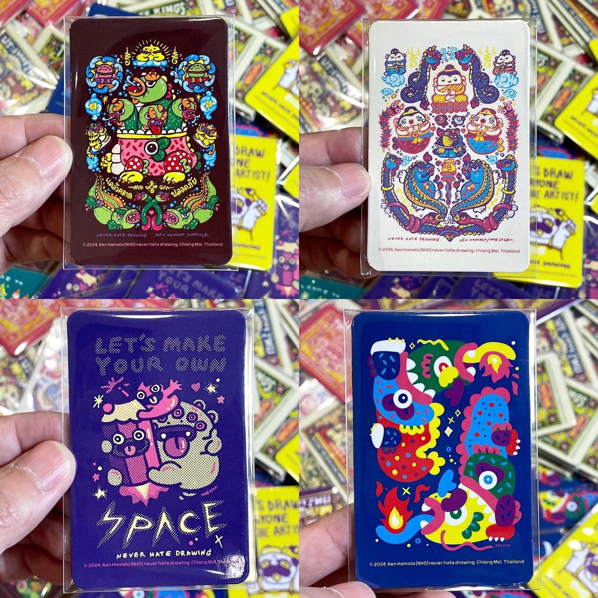 neverhatedraw's tweet photo. New items in our studio @neverhatedraw today! 🥰
NHD Magnet 🧲 All artworks designed by Ken Hamala @nokhookdesign
size 5.5x 8.5,
price 120 THB.,
*Buy 2 get 1 free 😁
please DM us if you want it,
Thanks for support local artists
#magnetart #chiangmaiart https://t.co/tcuzOrrEb9